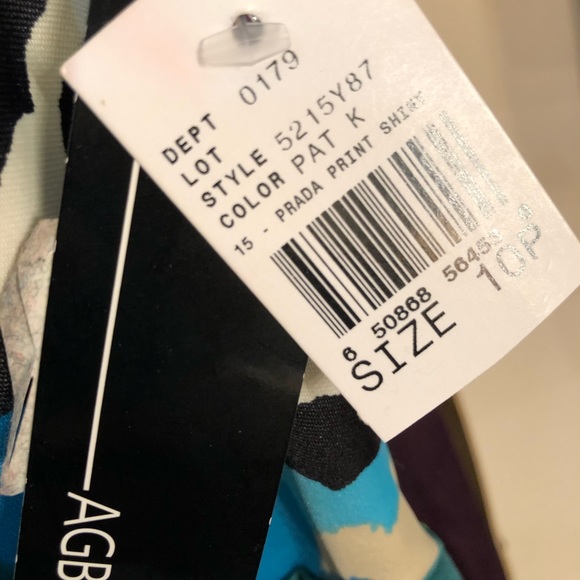 AGB Beautiful MULTICOLORED DRESS Size 10P NWT. - Picture 3 of 8